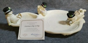 Lenox Collections "Snowman Chip & Dip" - Picture 1 of 6
