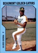 1985 Beaumont Golden Gators TCMA #9 Ulises Sierra Loiza Puerto Rico PR Card