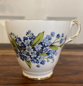 Vintage Regency England Bone China White Blue Forget Me Not Tea Cup - ONLY - Picture 1 of 4