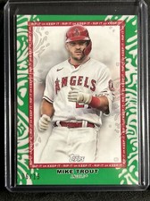 2022 Topps RIP MIKE TROUT Green /15 SP SSP USP unripped Auto? CHRISTMAS COLORS