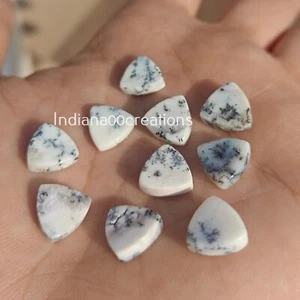 50 piezas de piedras preciosas naturales sueltas de ópalo dendrita 8 mm billones de ambos lados - Imagen 1 de 5