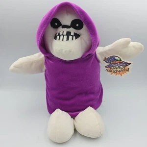 11" Good Stuff Smiling Skeleton Reaper Purple Plush Halloween - Picture 1 of 10