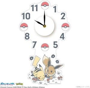 Toyo Case Pokémon Wall Clock Sticker Easy Installation W29 x H41cm (01 Pikachu, - Picture 1 of 9