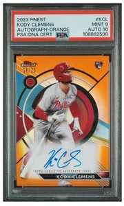 2023 Topps Finest Finest Auto Kody Clemens PSA 9 DNA 10 Orange Rookie Auto /25 - Picture 1 of 2