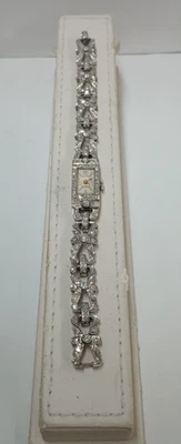 Reloj antiguo de platino y diamantes para mujer Foto 1 de 4