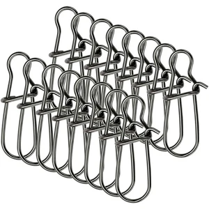 100 Pcs Professional Stainless Steel Fishing Clips Wear Resistant Snaps - Picture 1 of 7