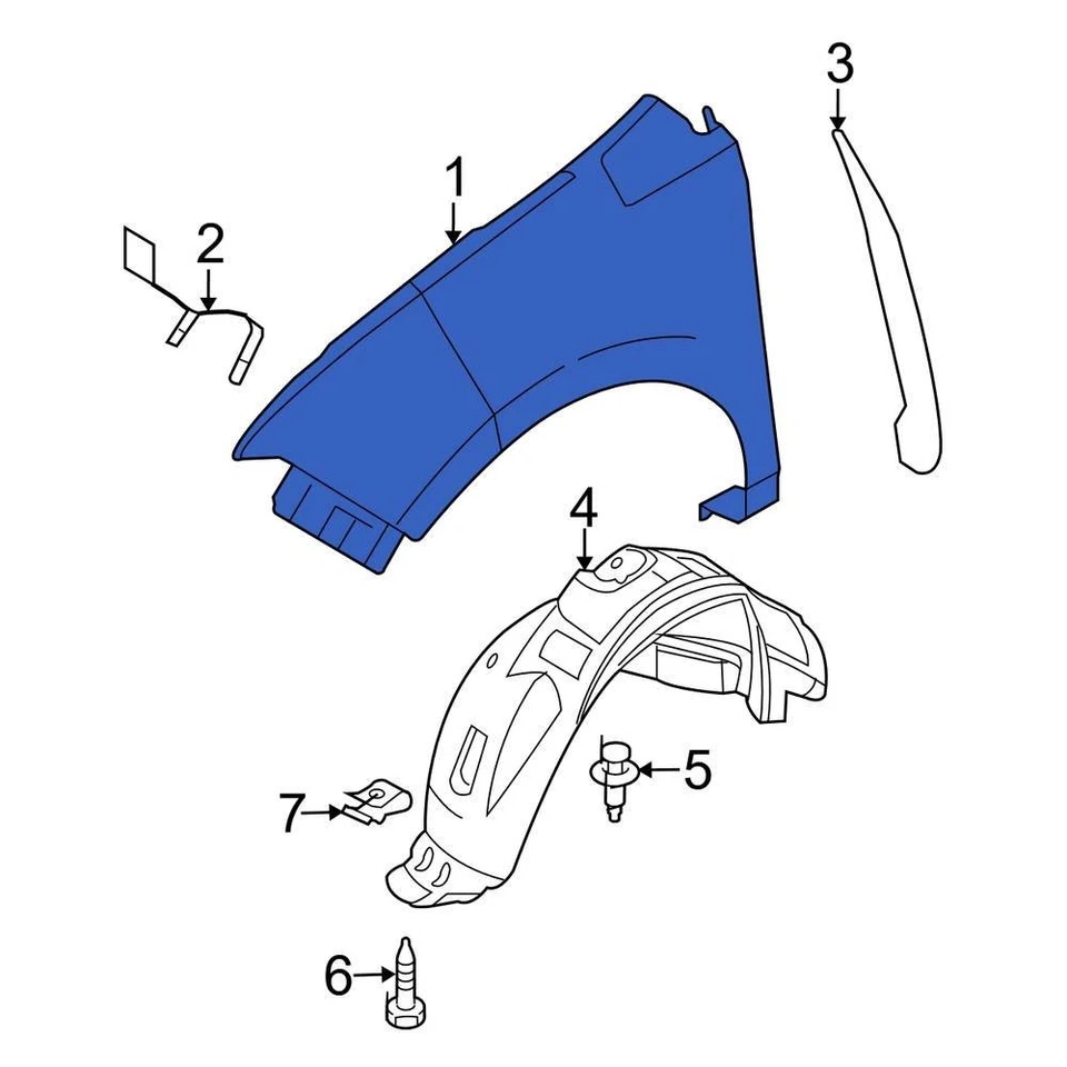 For Ford Edge 2007-2010 Ford 7T4Z16006A Front Left Fender Foto 1 de 1