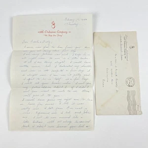 1943 Camp Forrest TN Soldier Letter + Envelope 108th Ordnance Co WWII Louie VTG - Picture 1 of 11