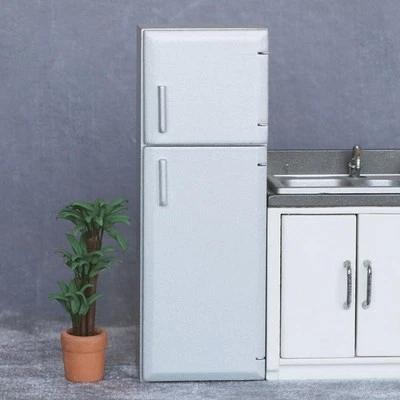 1/12 Maison de Poupée Miniature Cuisine Réfrigérateur Bois Frigo Meubles Accs - Photo 1/4