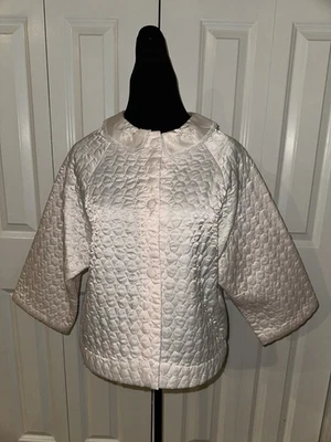 Chaqueta de cama acolchada vintage años 60 BARBIZON satinada rosa pálido talla grande Foto 1 de 4