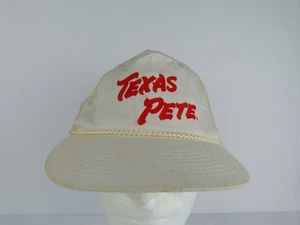 Vintage Cobra Caps Adult One Size Texas Pete Beige Trucker Hat Mesh Adjustable - Picture 1 of 11