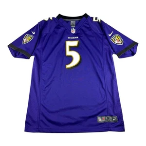 Baltimore Ravens Nike Jersey NFL Team Apparel Joe Flacco #5 Purple Youth Size XL - Picture 1 of 9