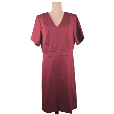 NWT Pendleton Seasonless Wool Short Sleeve Dress Red Size 14 - Image 1 of 4