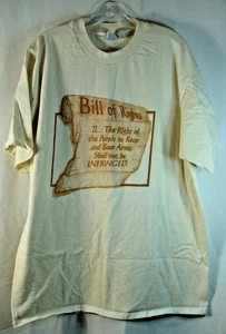 Hanes Men's T-Shirt Beefy Size XL (46-48) Freedom Second Amendment 100% Cotton - Picture 1 of 14