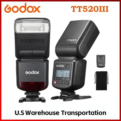Godox TT520III Camera Flash Speedlite, GN33 Flash Speedlight with RT-16 Wireless - Image 1 of 4
