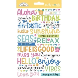 Doodlebug ~ SUMMER FUN ~ Puffy Sticker Worte - Bild 1 von 1