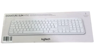 Logitech Signature Slim K950 Wireless Keyboard, Sleek Design, White - Picture 1 of 5