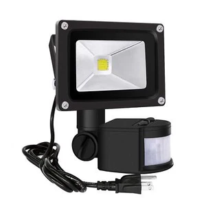 Z Motion Sensor Flood Lights Outdoor10W Induction LED Lamp IP65 Waterproof Sp... - Picture 1 of 9