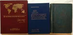 3 Nachschlagewerke Grolier Enzyklopädie Wissen 1995 Rand McN Atlas Webster 7. - Bild 1 von 19