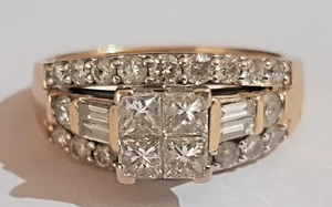 Engagement Ring with 1.75 Carat TW of Diamonds in 14kt White and Yellow Gold MHJ - Picture 1 of 6