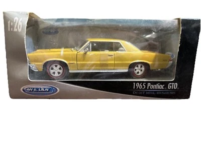 1965 Pontiac GTO Car Gold Hardtop 1:26 Scale  WELLY DieCast #22092W - Image 1 of 4
