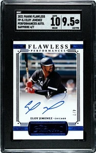 Panini Flawless Eloy Jiménez 2021 zafiro automático #/7 impresión corta SGC 9 como nuevo - Imagen 1 de 2