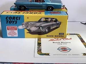 Corgi Toys 245 Buick Riviera With Trans-O-Lite Boxed New Release From CMC - Picture 1 of 12
