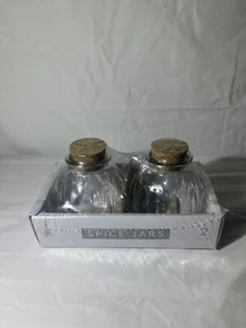 Horizon Spice Jars With Cork Lid 2 Count Glass 5 ounce New Sealed - Picture 1 of 2