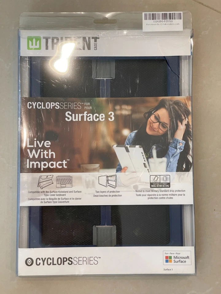 New Trident CY-MSSF03-BL000 Microsoft Surface 3 Cyclops Series Blue - Image 1 of 2