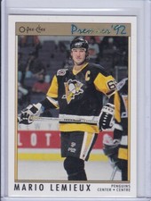 Mario Lemieux 1991 O-Pee-Chee Premier Hockey Card 114 Grade MT