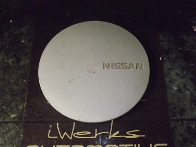 (1) 89-94 USDM OEM Nissan Maxima alloy wheel / rim large round gray center cap - Image 1 of 4