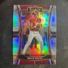 2023 Panini Select Draft Picks - Bryce Young - 1 Silver Prizm - RC #1 - Crimson