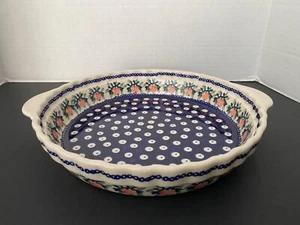 Polish Pottery pie plate, 10” diameter - Picture 1 of 5