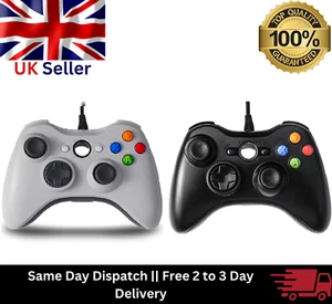 Xbox 360 WIRED CONTROLLER BRAND NEW WHITE FOR MICROSOFT PC LAPTOP Win 7, 8, 10 - Picture 1 of 8