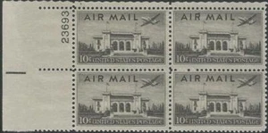 PB of 4 stamps - Scott C34 - 10 cent - Air Mail Pan-American Bldg - 1946 - MNH - Picture 1 of 1