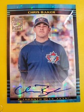2002 Bowman Chrome X-Fractors AUTOGRAPH #405 Chris Baker RC /250 - Blue Jays B