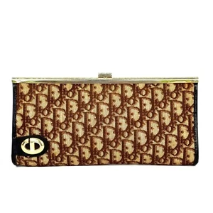 Bolso clutch Dior Trotter de lona auténtico vintage Q02-0138 - Imagen 1 de 14