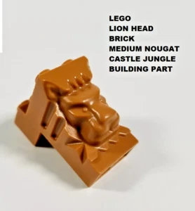 LEGO Lion Head Brick Medium Nougat Architechture Castle Wall Indiana Jones - Picture 1 of 1