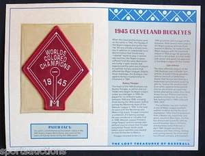 1945 CLEVELAND BUCKEYES Negro League LOST TREASURES BASEBALL Willabee Ward PATCH - Bild 1 von 2