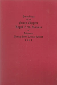 PROCEEDINGS OF THE GRAND CHAPTER OF DELAWARE 1961 MASONIC MASONRY - Picture 1 of 1