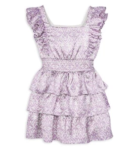 Aqua Girls Ruffle Cap Sleeve Dress, Little Kid Big Kid Exclusive Color Lilac New - Picture 1 of 3