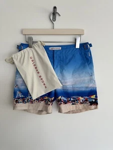 Orlebar Brown “PhotoG” Swim Shorts / Classic / Bulldog/ Beach Photo Print W30 - Picture 1 of 16