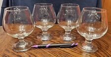 Pierce Glass Co. Brandy Snifter Cognac Glasses 5" Tall, Set of 4,