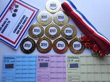 2021 MEDALS 50MM METAL WITH RIBBONS AND CERTIFICATES/ SCRATCH CARDS SET OF 10