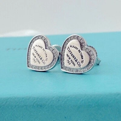 RARO Pendientes Tiffany & Co. Mini Diamantes Regreso a Tiffany Oro Blanco 18k Foto 1 de 4