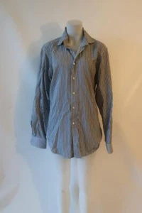 Mens Etro Black, White Striped Button Down Shirt 41 - Picture 1 of 8