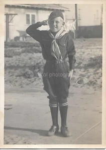 FOTOGRAFÍA 5x7 Original 35 50 X Retrato Vintage Boy Scout Mid Century - Imagen 1 de 1