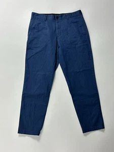 Hugo Boss Performance Pants Mens Size 34R Blue Chino Easy Active Wrinkle Free - Picture 1 of 10