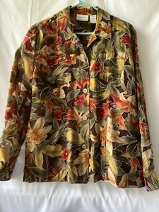 ALFRED DUNNER Damenbluse 16P Herbstfarben Neu ohne Etikett mit Knöpfen, Taschen, L-Ärmeln - Bild 1 von 5