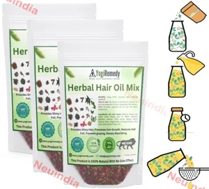 Herbal Hair Oil Mix, powerful blend of sun-dried organic herbs for Ayurvedic oil - Picture 1 of 8